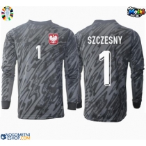 Moški Nogometni dresi Poljska Wojciech Szczesny #1 Vratar Gostujoči EP 2024 Dolgi Rokav